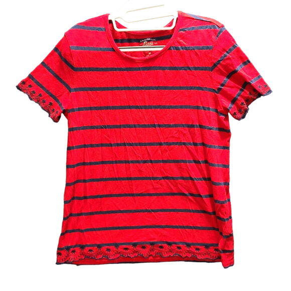 G.H Bass & Co. Womens Every Day Tee Multicolor Size Medium 100% Cotton Pullover - Picture 1 of 12